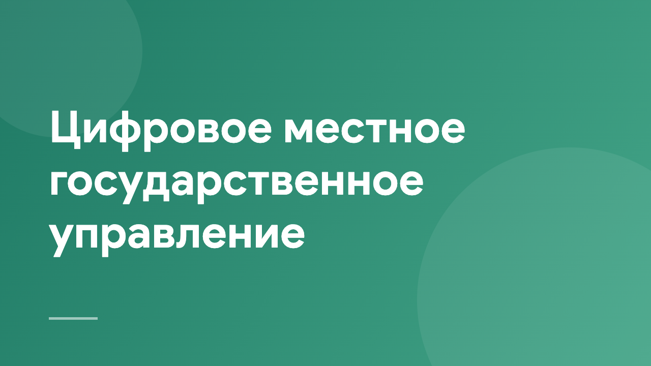 Цифровое местное государственное управление DLPA_RU